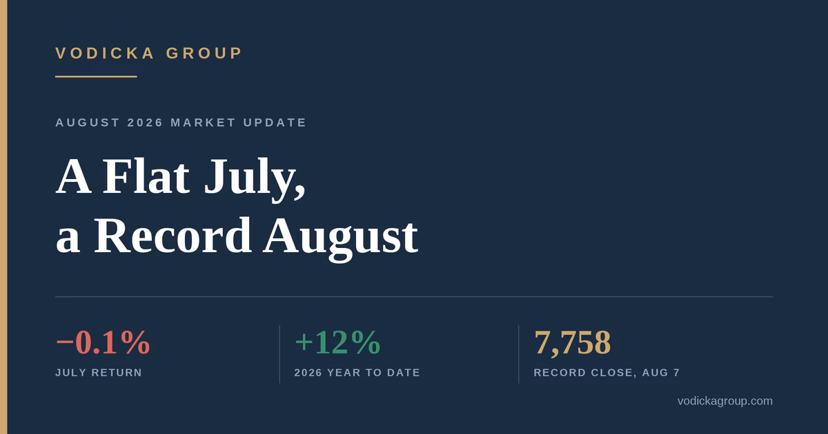 A Flat July — and a Record August