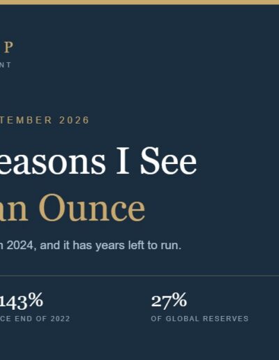 Gold: 3 Reasons I See $10,000 an Ounce